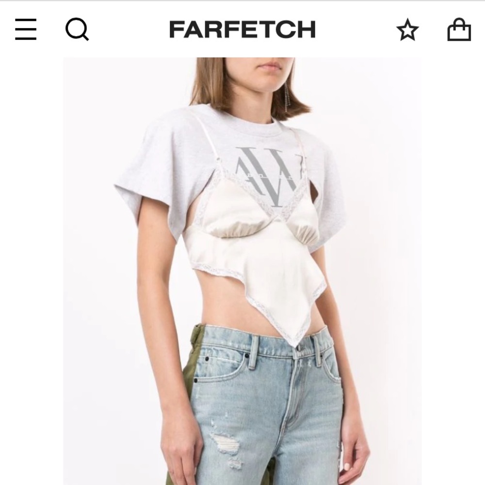 Alexander wang silk camisole t shirt small